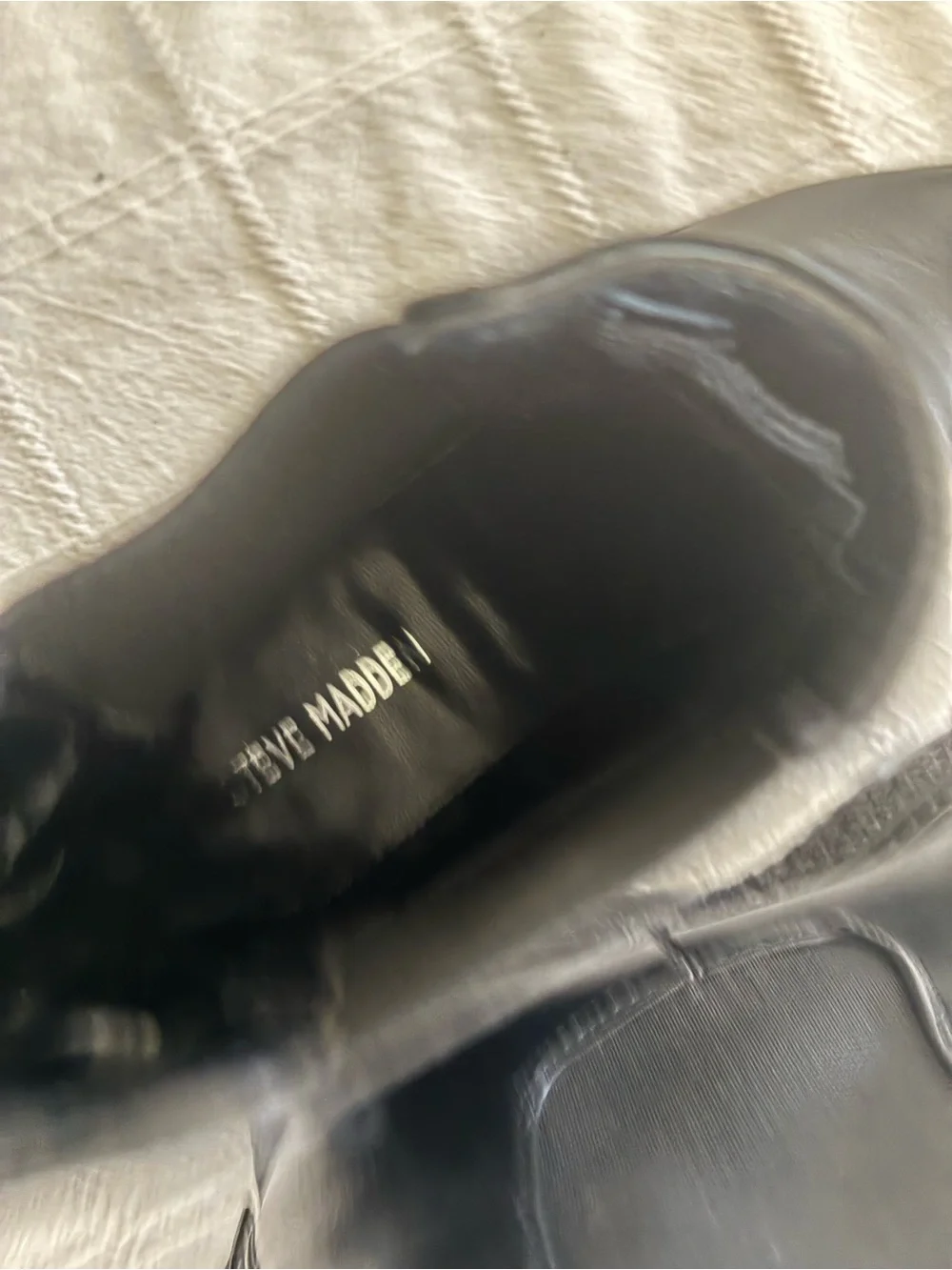 Steve Madden Kids' JHarper Glitter black platform Combat Boot Size 4